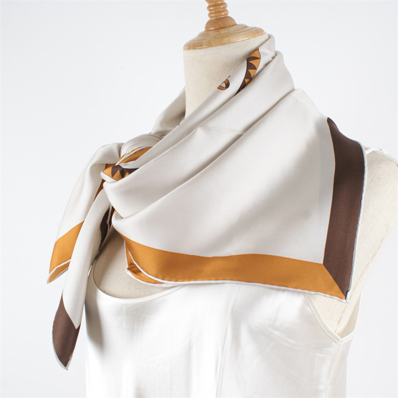 Silk Neck Scarf - 100% ผ้าพันคอไหมหม่อนผ้าพันคอผ้าพันคอไหม90สี่เหลี่ยมผ้าพันคอผ้าพันคอผ้าพันคอผ้าพันคอผ้าพันคอผ้าไหมผ้าคลุมแหลมสีฮิต