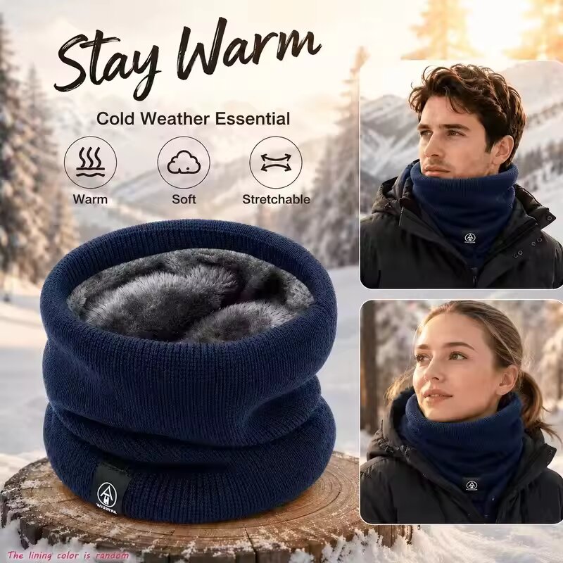 ผ้าพันคอถักไหมพรมกันหนาวสำหรับ - Muffler Men Wool บทวิจารณ์และราคา