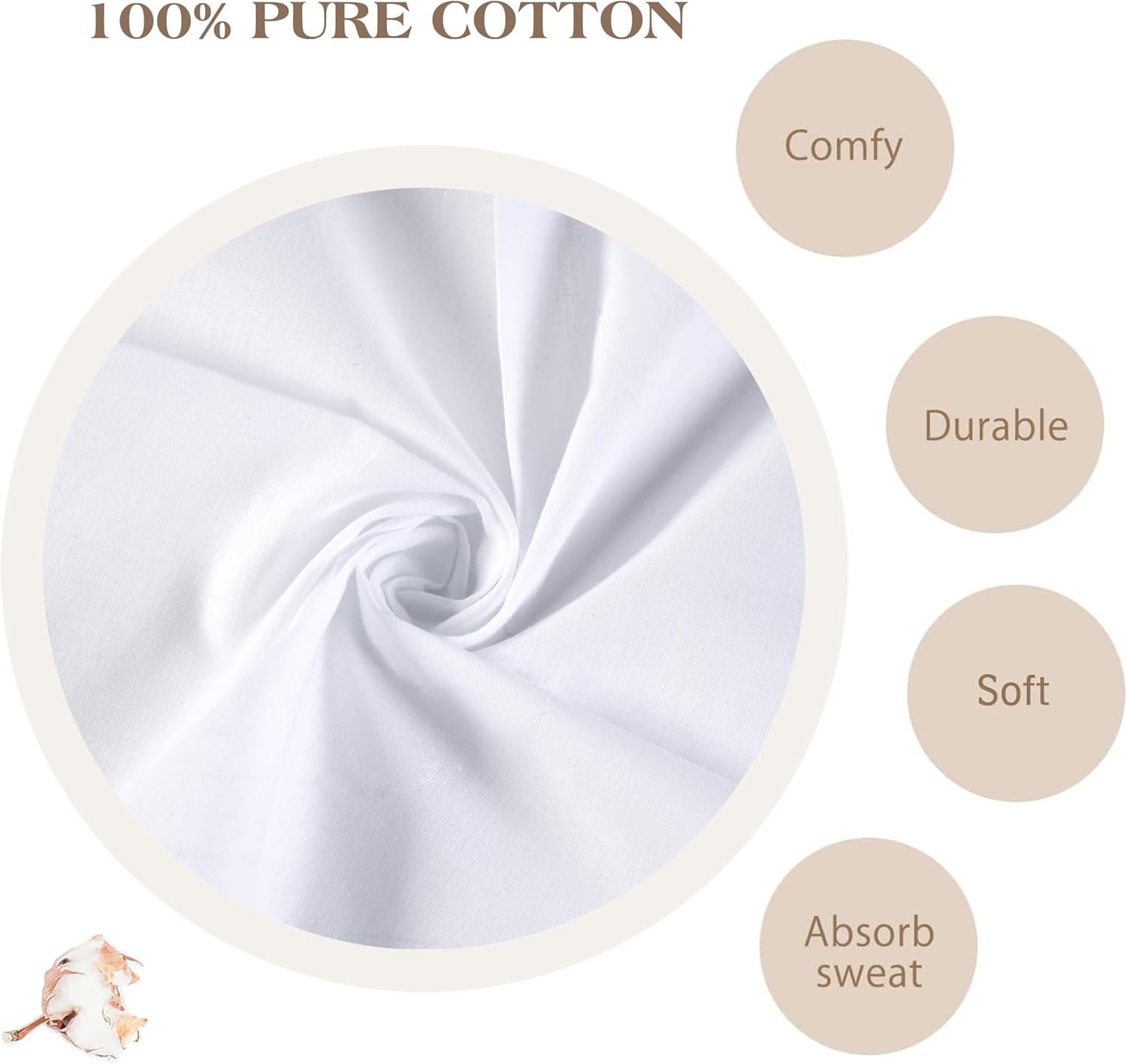ผ้าเช็ดหน้าผู้ชายสีขาวล้วน 100 - Handkerchief Cotton Men บทวิจารณ์และราคา