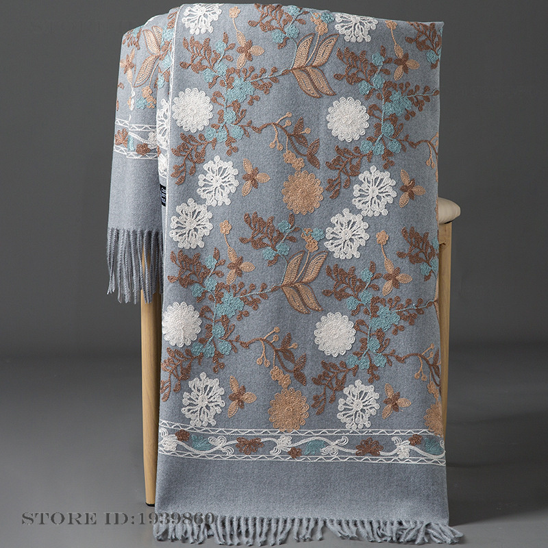 ผ้าพันคอแคชเมียร์พัชมีนาสำหรับ - Woven Scarf Blanket บทวิจารณ์และราคา