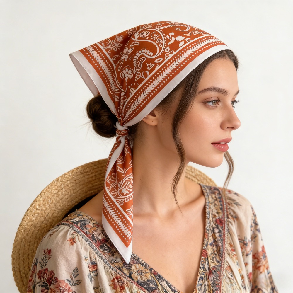 ผ้าพันคอไหมพิมพ์ลายเม็ดมะม่วงห - Silk Neck Scarf บทวิจารณ์และราคา
