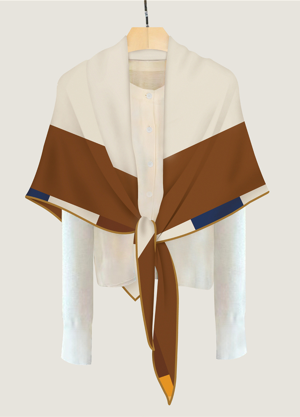 สามเหลี่ยมผ้าพันคอผ้าไหมแคชเมี - Pashmina Wrap Large บทวิจารณ์และราคา