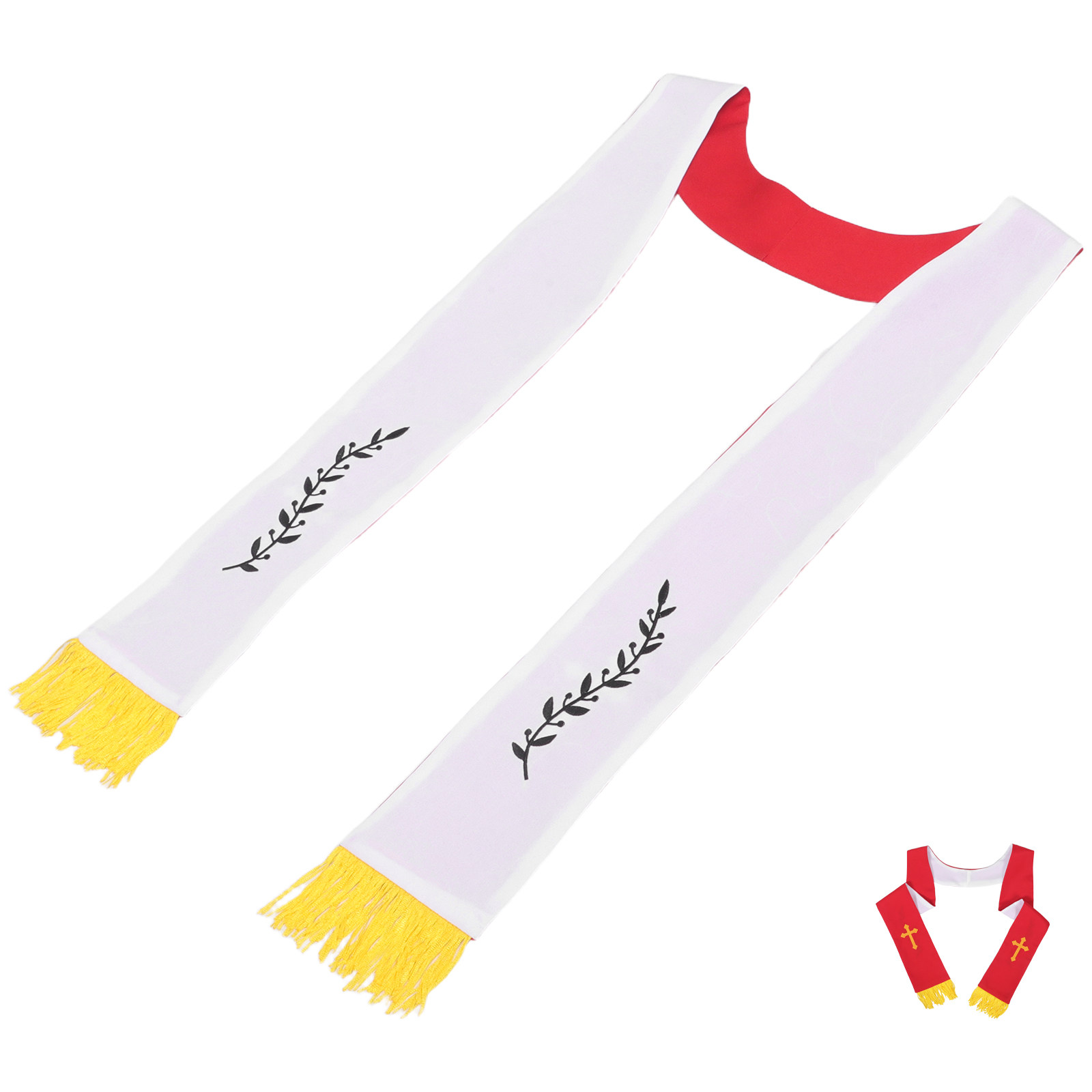 ผ้าคลุมไหลนักบวชแบบสองด้าน ปัก - Stole Wedding Shawl บทวิจารณ์และราคา
