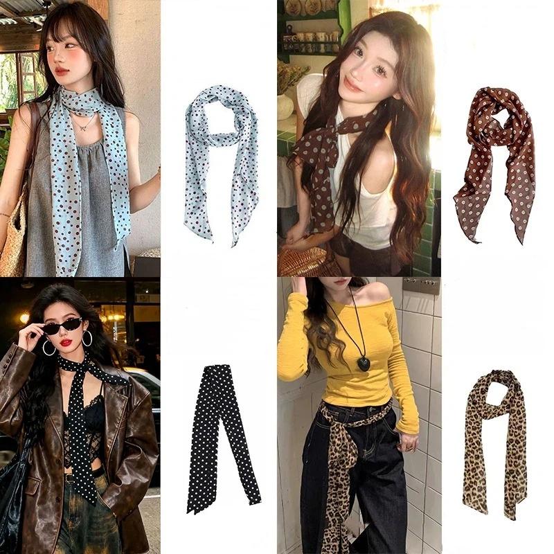ผ้าพันคอไหมลายจุดและลายดอกไม้  - Head Wrap Turban บทวิจารณ์และราคา