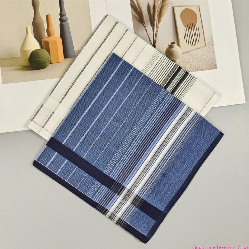E1pe Stripes Handkerchief กระเ - Handkerchief Cotton Men บทวิจารณ์และราคา